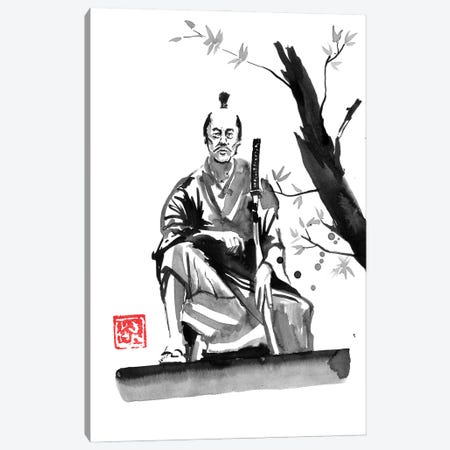 Seated Samurai Canvas Print #PCN493} by Péchane Canvas Art