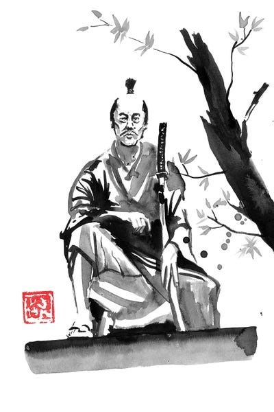 Japanese Culture: Seated Samurai by Péchane