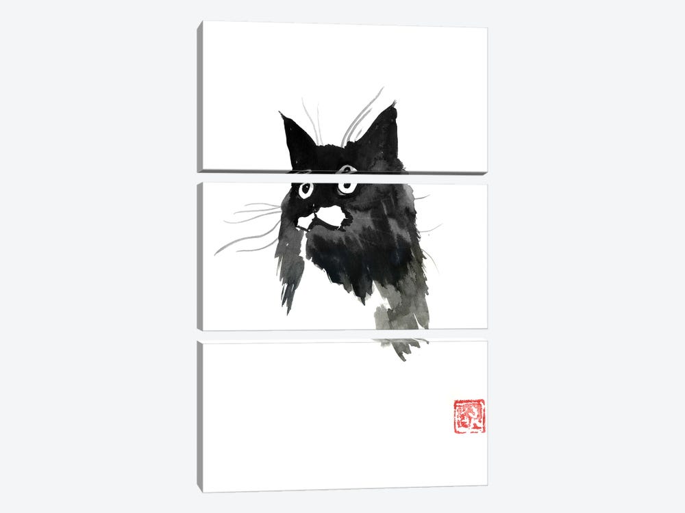 Spoted Cat by Péchane 3-piece Canvas Print