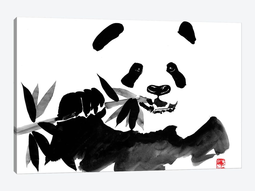Eating Panda by Péchane 1-piece Canvas Wall Art