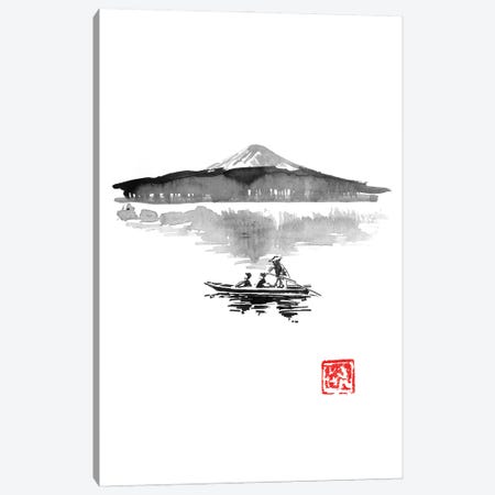 Fuji And Boat Canvas Print #PCN503} by Péchane Canvas Art