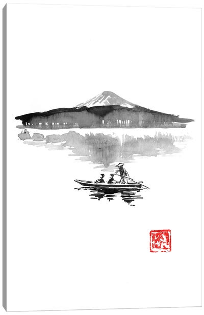 Fuji And Boat Canvas Art Print