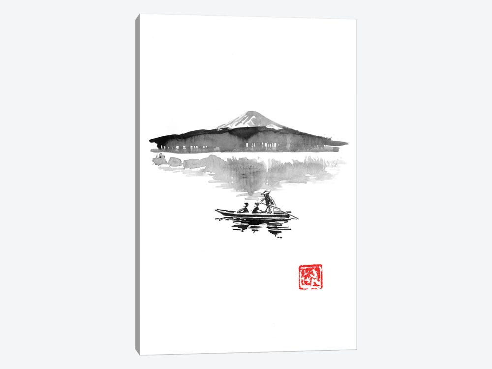 Fuji And Boat by Péchane 1-piece Canvas Print