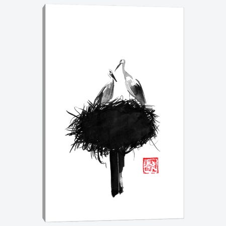Stork Family Canvas Print #PCN512} by Péchane Art Print