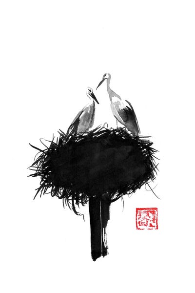 Storks: Stork Family by Péchane