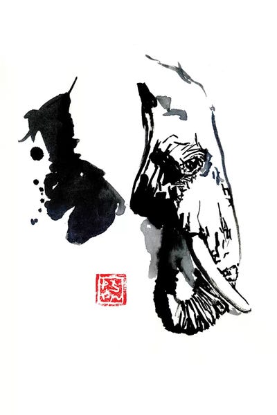 Elephant Profile by Péchane canvas print