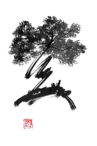 Black & White Florals: Swirl Tree by Péchane