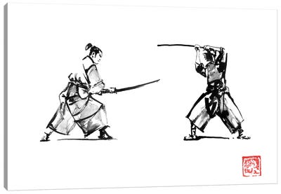 The Fight Will Begin Canvas Art Print - Samurai Art