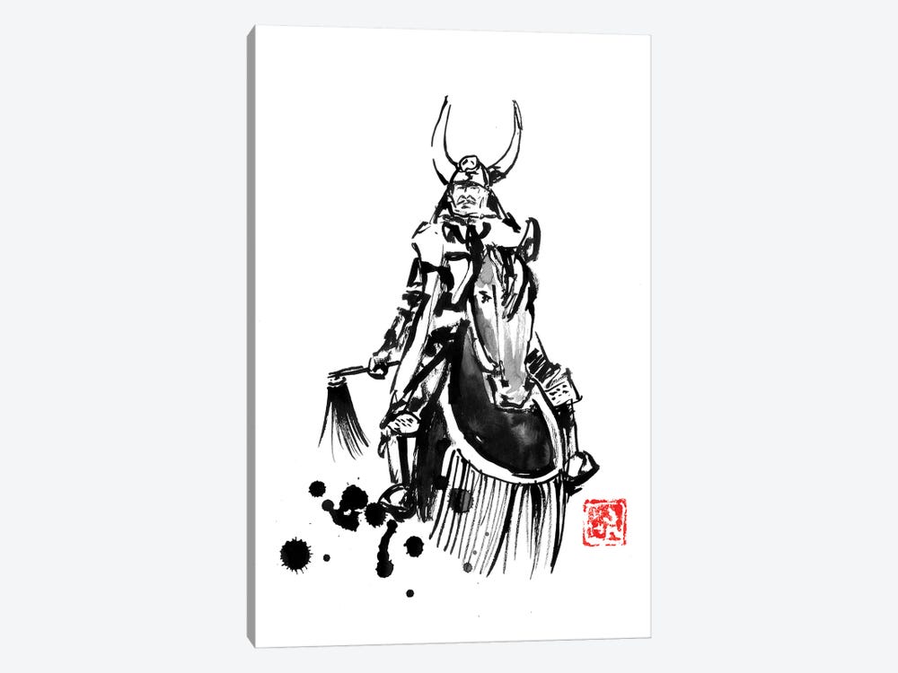 Shogun Riding by Péchane 1-piece Canvas Artwork