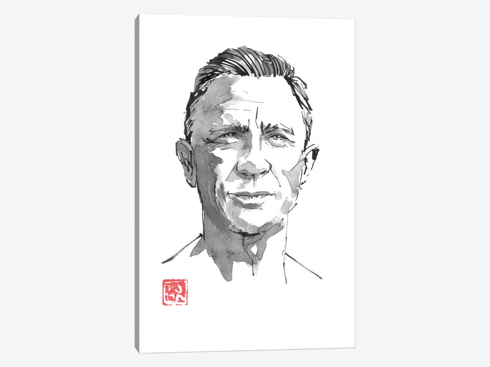 Daniel Craig by Péchane 1-piece Canvas Print