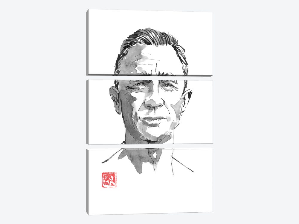 Daniel Craig by Péchane 3-piece Art Print