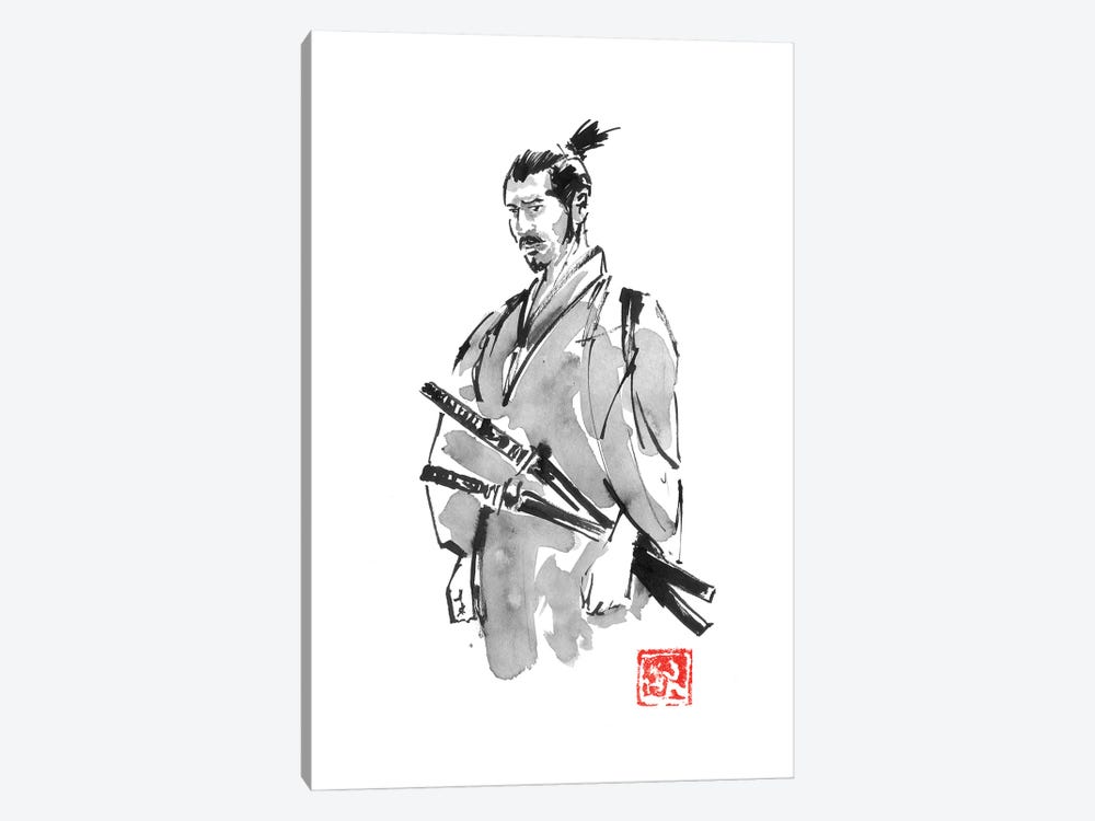 Samurai Disappointed by Péchane 1-piece Canvas Print