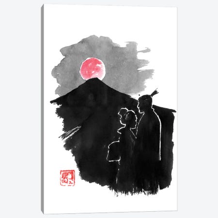 Red Moon Couple Canvas Print #PCN553} by Péchane Canvas Print