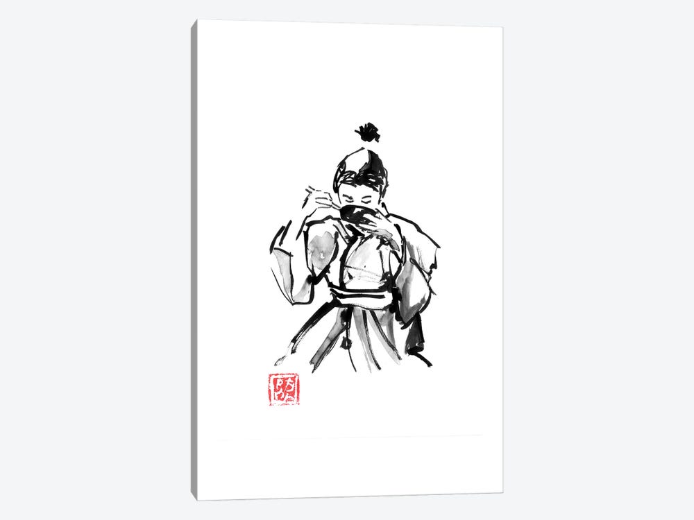 Boy Eating Rice by Péchane 1-piece Canvas Artwork