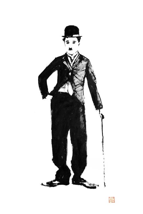Charlie Chaplin Standing by Péchane wall art