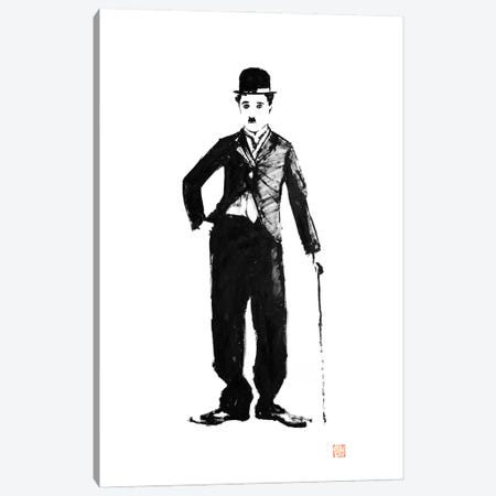 Charlie Chaplin Standing Canvas Print #PCN576} by Péchane Canvas Artwork