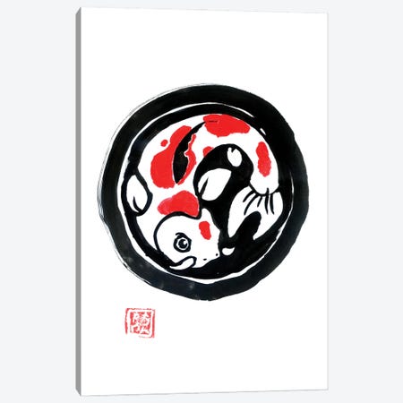 Carp Koi Japanese Logo Canvas Print #PCN579} by Péchane Canvas Art Print