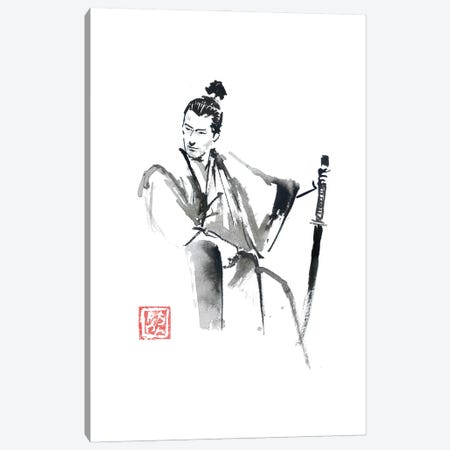 Seated Samurai Canvas Print #PCN592} by Péchane Art Print