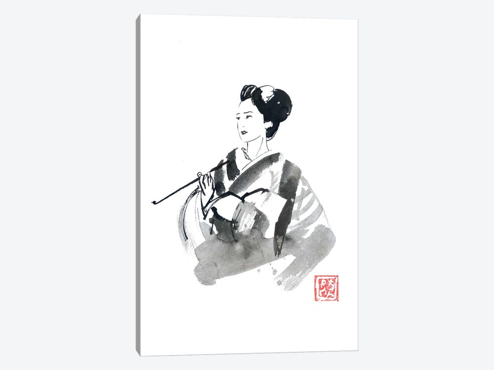 Smoking Geisha by Péchane 1-piece Art Print