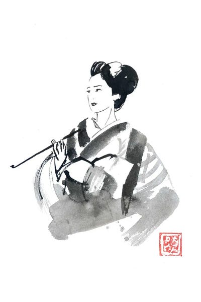 Japanese Culture: Smoking Geisha by Péchane