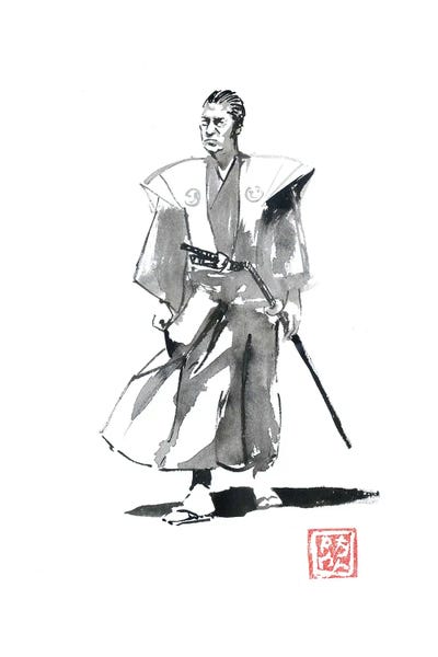 Japanese Culture: Walking Samurai II by Péchane