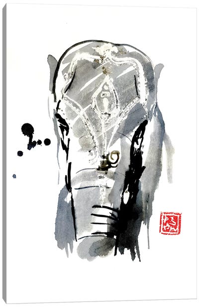 Asian Elephant Canvas Art Print - Wildlife Conservation Art