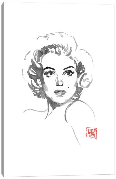 Marylin Surprised Canvas Art Print - Marilyn Monroe