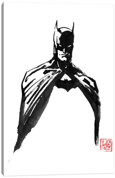 Inner Batman Canvas Art Print - Comic Book Character Art