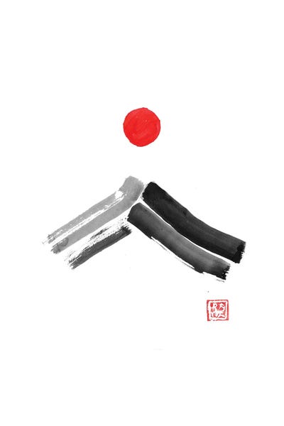 Black & White Drawings & Illustrations: Feng Shui Fuji San by Péchane