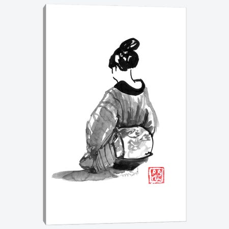Back Of The Geisha Canvas Print #PCN623} by Péchane Canvas Print