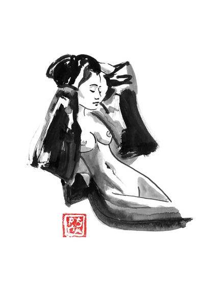 People: Brushing Geisha by Péchane