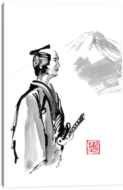 Travelling Samurai Canvas Art Print - Samurai Art