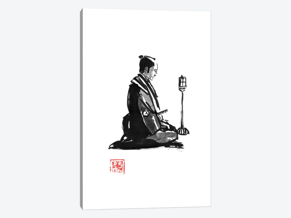 Praying Samurai by Péchane 1-piece Canvas Print
