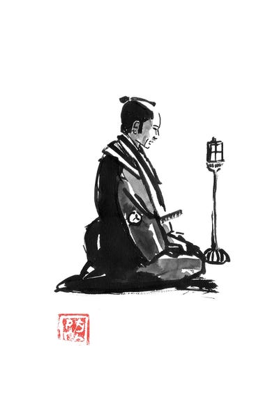 Buddhism: Praying Samurai by Péchane