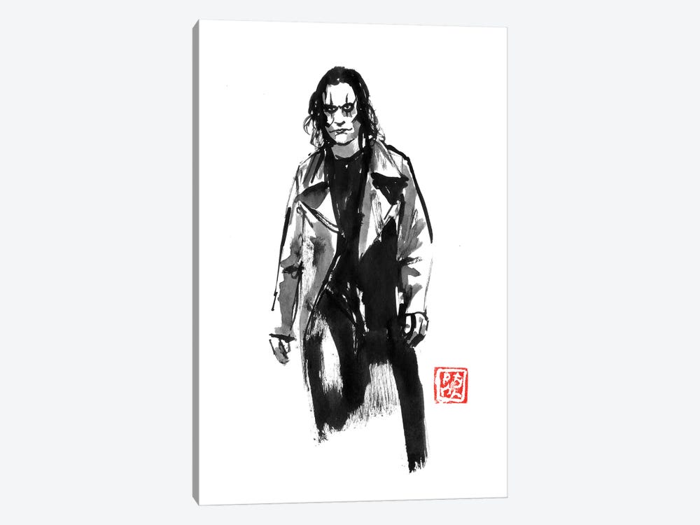 The Crow Walking by Péchane 1-piece Canvas Art Print