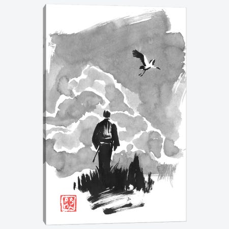 Walking Samurai In The Prairy Canvas Print #PCN648} by Péchane Canvas Art Print