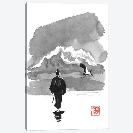 Samurai And Storke Canvas Print #PCN649} by Péchane Canvas Art Print