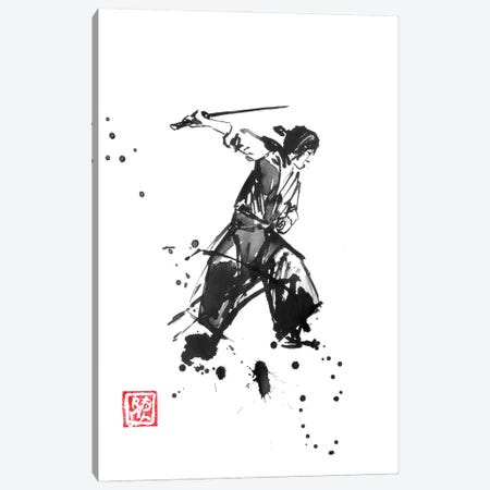 Cutting Samurai Canvas Print #PCN660} by Péchane Canvas Art Print