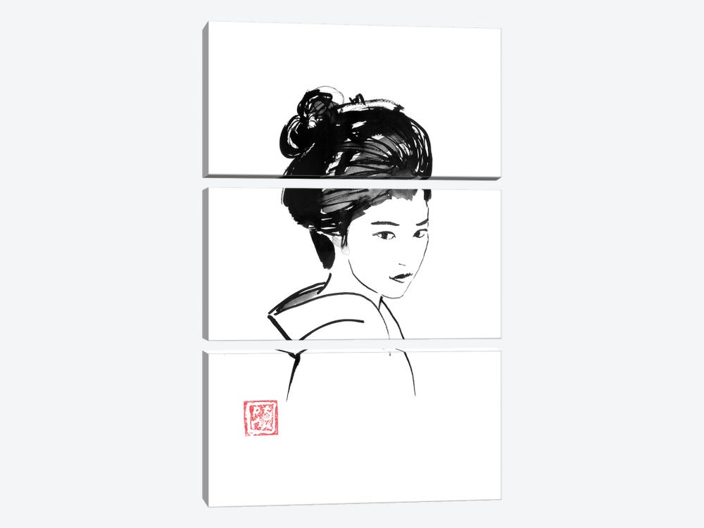 Geisha Sight by Péchane 3-piece Canvas Art