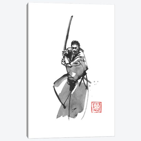 Samurai Armed Canvas Print #PCN675} by Péchane Art Print