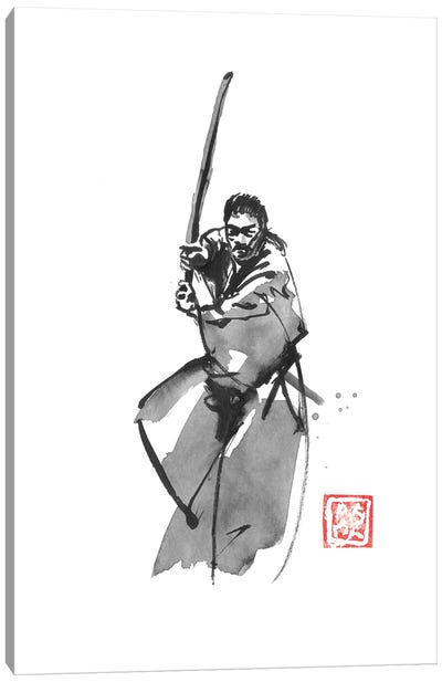 Samurai Armed Canvas Art Print - Samurai Art