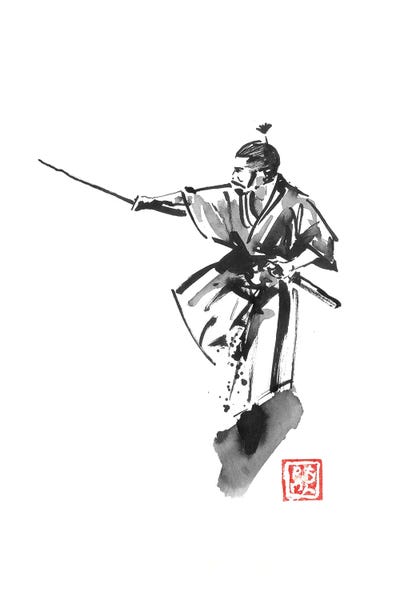 Samurai Position by Péchane art print