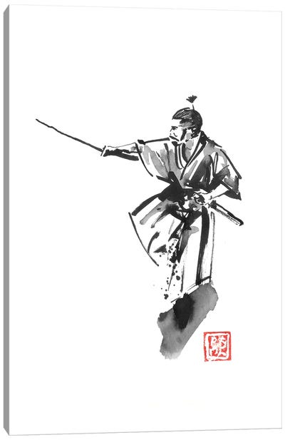 Samurai Position Canvas Art Print - Samurai Art