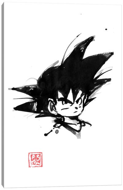 Sangoku Draft Canvas Art Print - Dragon Ball Z
