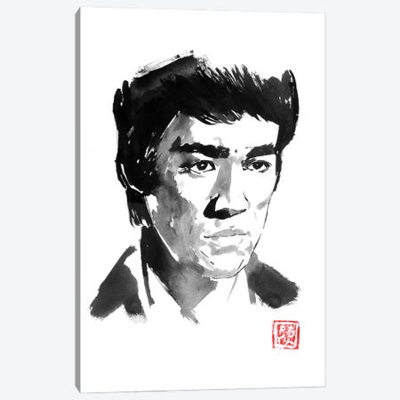 Bruce Lee Portrait Canvas Print #PCN688} by Péchane Art Print