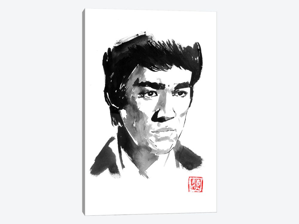 Bruce Lee Portrait by Péchane 1-piece Canvas Artwork