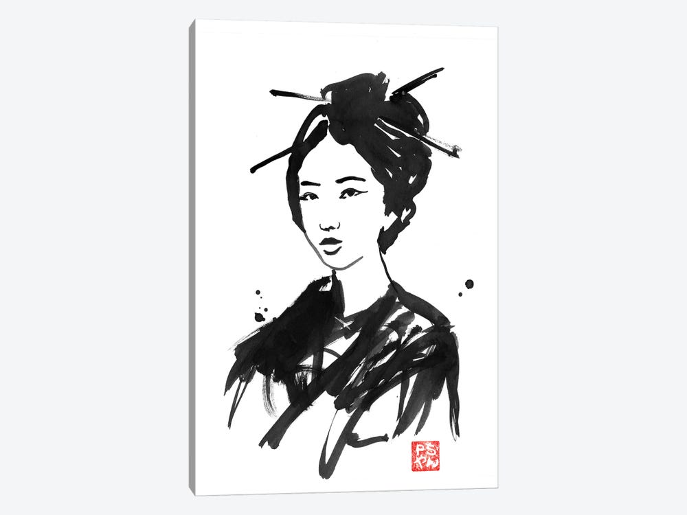 Geisha II by Péchane 1-piece Canvas Art Print
