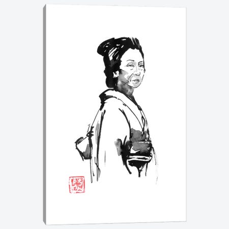 Old Japanese Lady Canvas Print #PCN694} by Péchane Canvas Print
