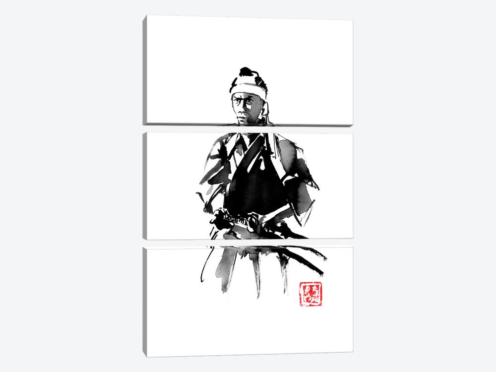 Samurai Warrior by Péchane 3-piece Canvas Artwork