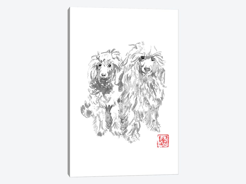 2 Dogs by Péchane 1-piece Canvas Wall Art